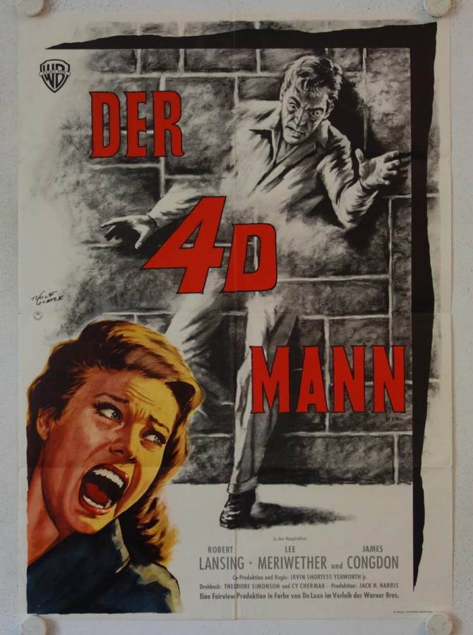 Der 4-D Mann originales deutsches Filmplakat